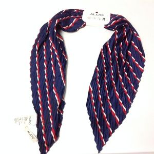 New Aldo Women's Pleated Scarf One Size Striped